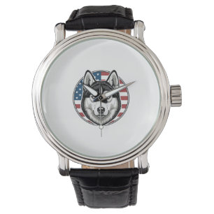 Montre Conception de chemise vectorielle de chien patriot