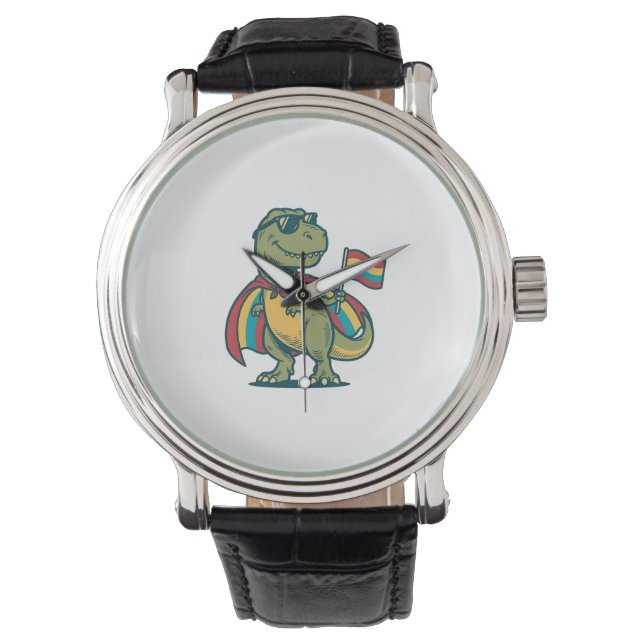 Montre Conception de chemise vectorielle de dinosaure de  (devant)