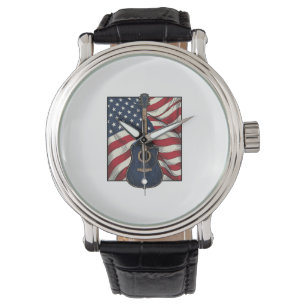 Montre Conception de chemise vectorielle drapeau patrioti
