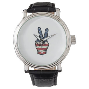 Montre Conception de chemise vectorielle main de paix pat