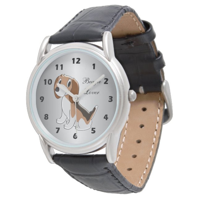 Montre Conception de chien Beagle personnalisé (Incliné)