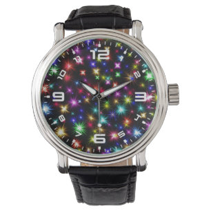 Montre Conception de feux d'artifice Étoiles Colorées
