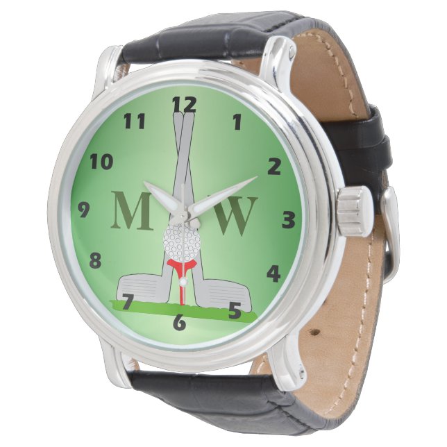 Montre Conception de golf monogramme (Incliné)
