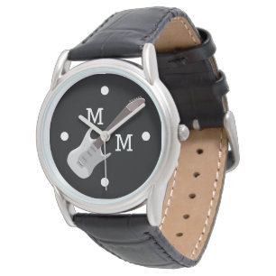 Montre Conception de la guitare blanche Monogramme