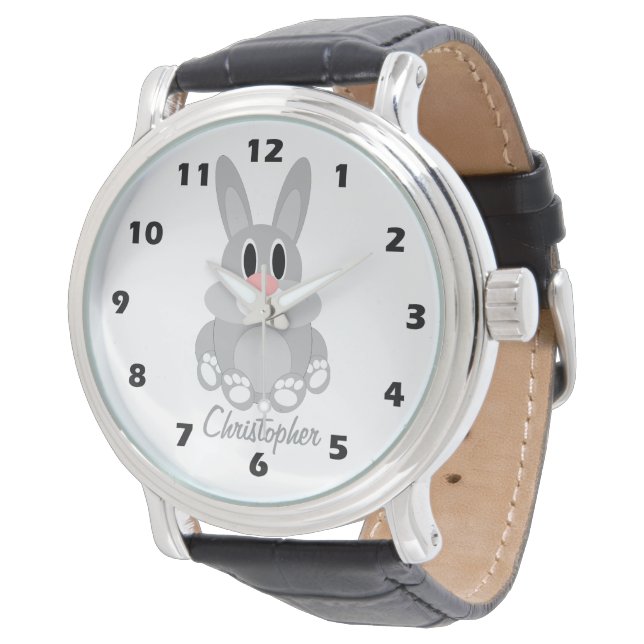 Montre Conception de lapin personnalisée (Incliné)