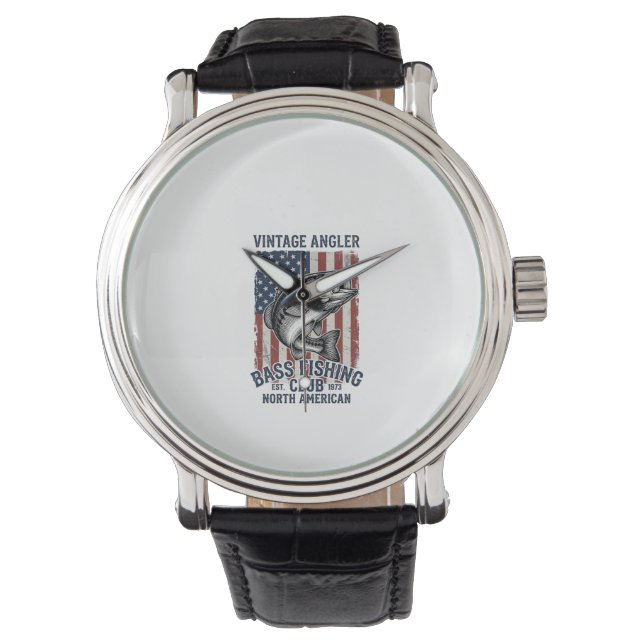 Montre Conception de maillot de drapeau américain de pêch (devant)