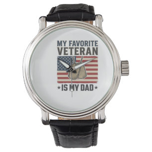 Montre Conception de médailles patriotiques pour papa vét