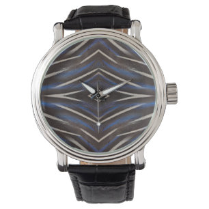 Montre conception de plume de pintade guinéenne diamant