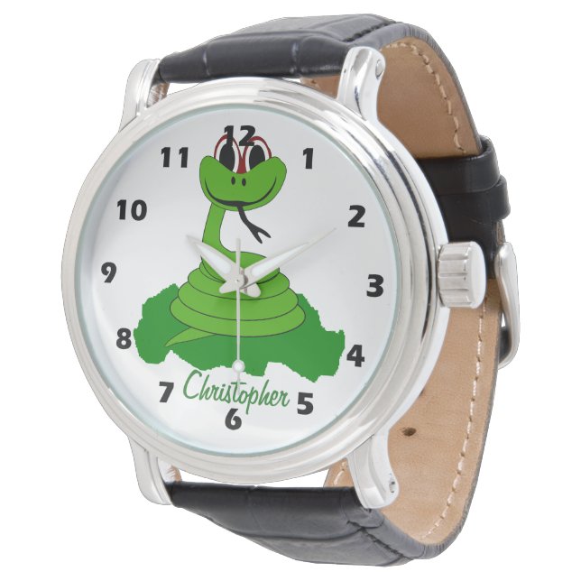 Montre Conception de serpent Personnalisé (Incliné)