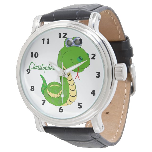 Montre Conception de serpent personnalisée (Incliné)