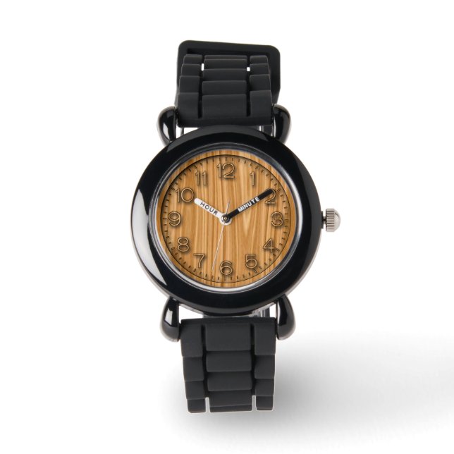Montre Conception de surface de texture en bois-35456 (Recto)