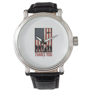 Montre Conception de T-shirt de drapeau américain militai