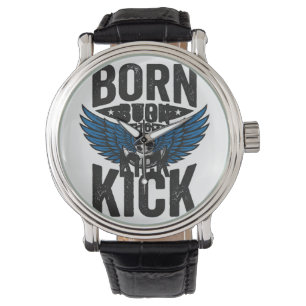 Montre Conception de T-Shirt Vintage Born To Kick Soccer