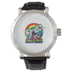 Montre Conception de T-Shirt Vintage Dinosaure Arc-en-Cie