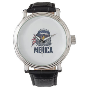 Montre Conception de T-shirt Vintage Patriotic Eagle Meri
