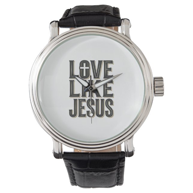 Montre Conception de typographie chrétienne Amour comme J (devant)