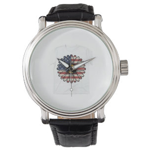 Montre Conception de vecteur de fleur de marguerite patri