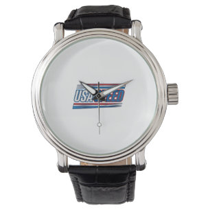 Montre Conception de vecteur vintage patriotique de cours