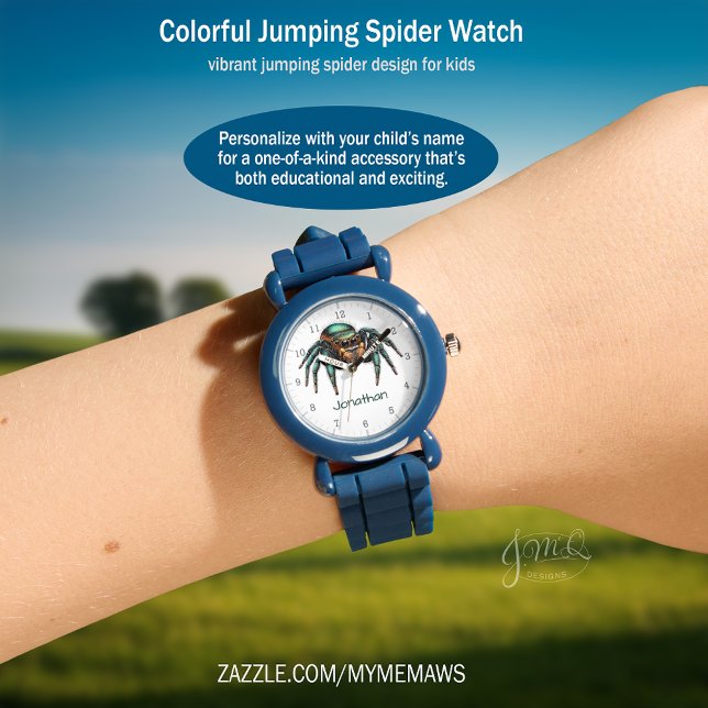 Montre Conception d'enfants d'araignée sauteuse colorée (Colorful Jumping Spider Kids Design Watch)