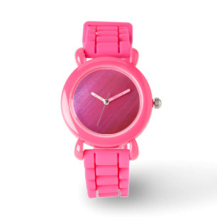 Montre Conception diagonale rose