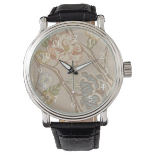 Montre Conception florale de chintz d'organza de