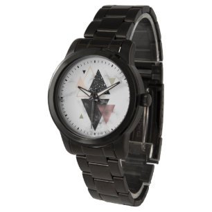 Montre Conception géométrique du marbre métallique