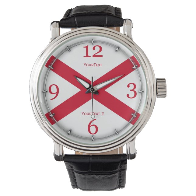 Montre Conception personnalisée de l'État de l'Alabama (devant)