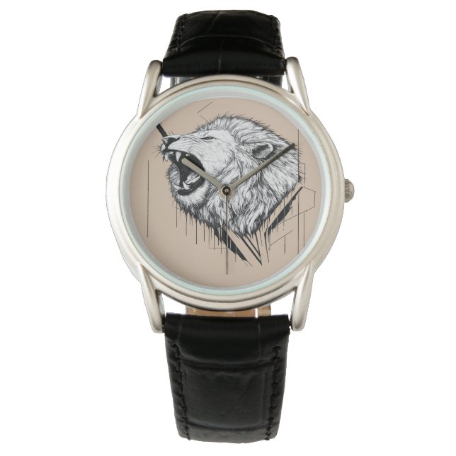 Montre Conception Premium Tête de Lion  (devant)