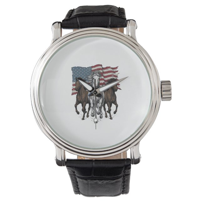 Montre Conception vectorielle de chevaux de course patrio (devant)