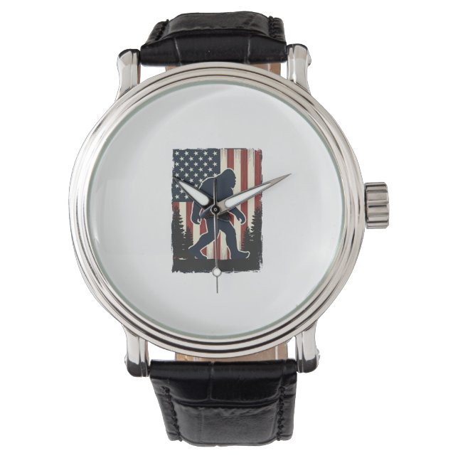 Montre Conception vectorielle de forêt de drapeau américa (devant)