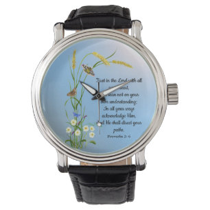 Montre Confiance dans le Seigneur avec tout ton coeur Bib