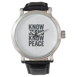 Montre Connaître Jésus Connaître la Paix Typographie Chré