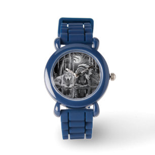 Montre Connexion sauvage : Loup et fille