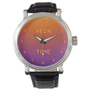 Montre Cool À L'Air Simulé Neon Numéroté
