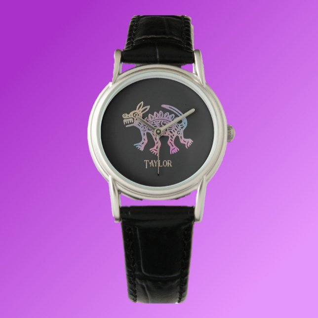 Montre Cool Aztec Design Chien (Créateur téléchargé)