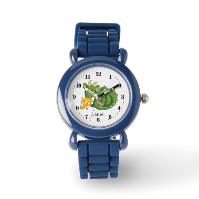 Montre cool dragon ajouter nom enfants Regarder (Recto)