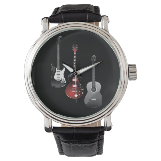 Montre Cool Electric Guitars for Music Lovers Custom Gift (devant)
