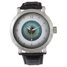Cool Freaky Weird Blue Eye Eyeball Wrist Watch