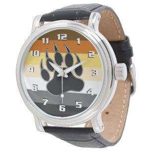Montre Cool Gay Bear Pride Drapeau Ours Paw