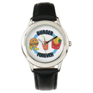 Montre Cool Happy Cute Burger Forever Friends Fries