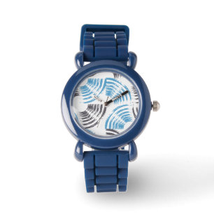 Montre Cool, moderne, bleu abstrait tendance
