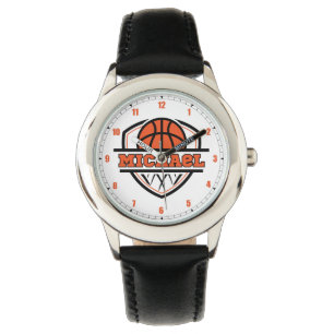 Montre Cool Orange Black Basketball Regarder Sport