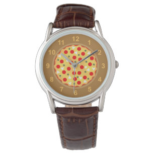 Montre Cool plaisir pizza pepperoni champagne avec les ch