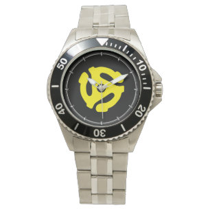 Montre COOL Retro Jaune 45 espaceur DJ