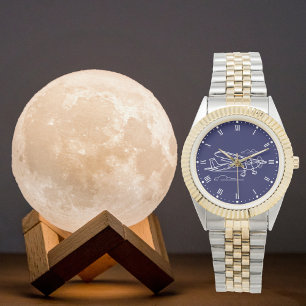 Montre Cool simple Cessna avion & nuages, Aviation