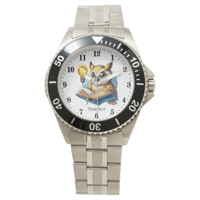 Montre Cool Teacher owl customizable  (devant)