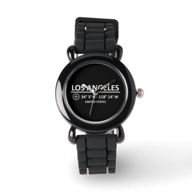 Montre Coordonnées Los Angeles (Recto)
