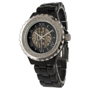 Montre Copie ambre sauvage de cadran d'inscriptions de
