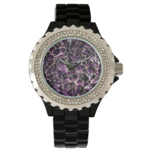 Montre Copie en cristal de pierre gemme d'améthyste