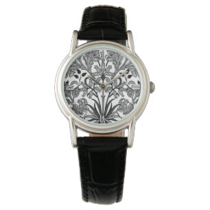 Montre Copie, noir, blanc et gris de jacinthe de William